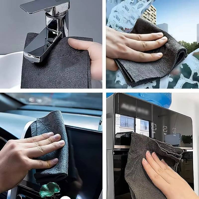 10pcs Versatile Microfiber Cloths for Windows Car Kitchen - Image 2