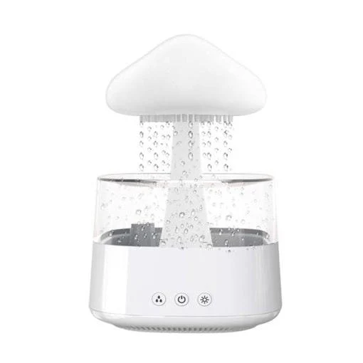 2-in-1 Desk Light Humidifier Rain Cloud Aromatherapy Essential Oil Zen Diffuser & Raining Cloud Night Light Mushroom Lamp - Image 3