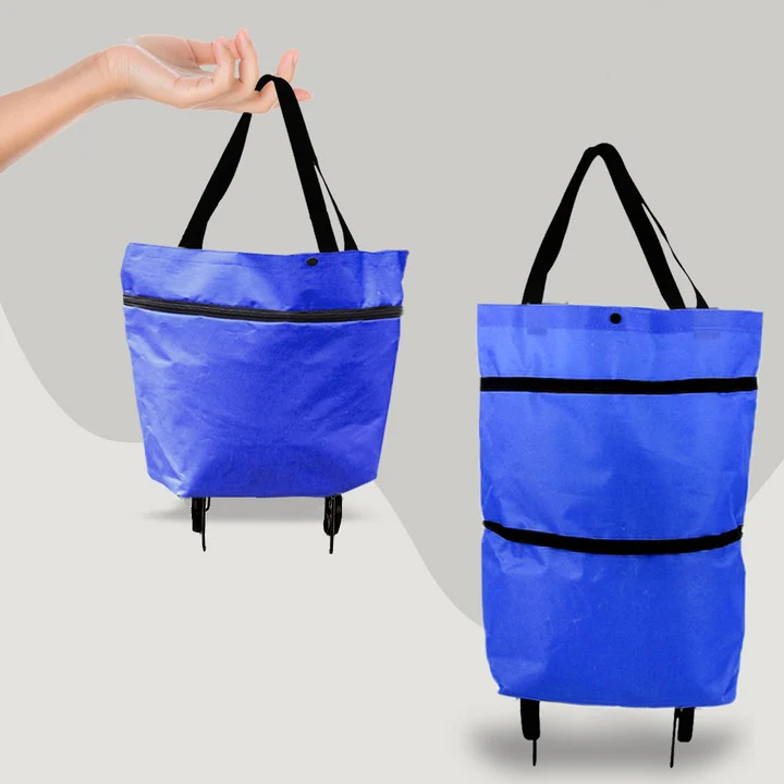 2-in-1 Foldable Shopping Bag with Wheels - Image 3