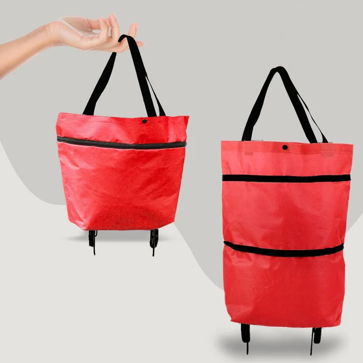 2-in-1 Foldable Shopping Bag with Wheels - Image 4