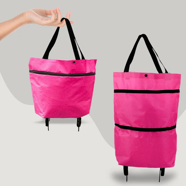 2-in-1 Foldable Shopping Bag with Wheels - Image 5