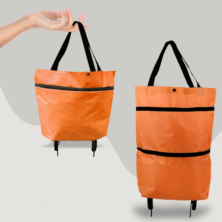 2-in-1 Foldable Shopping Bag with Wheels - Image 6