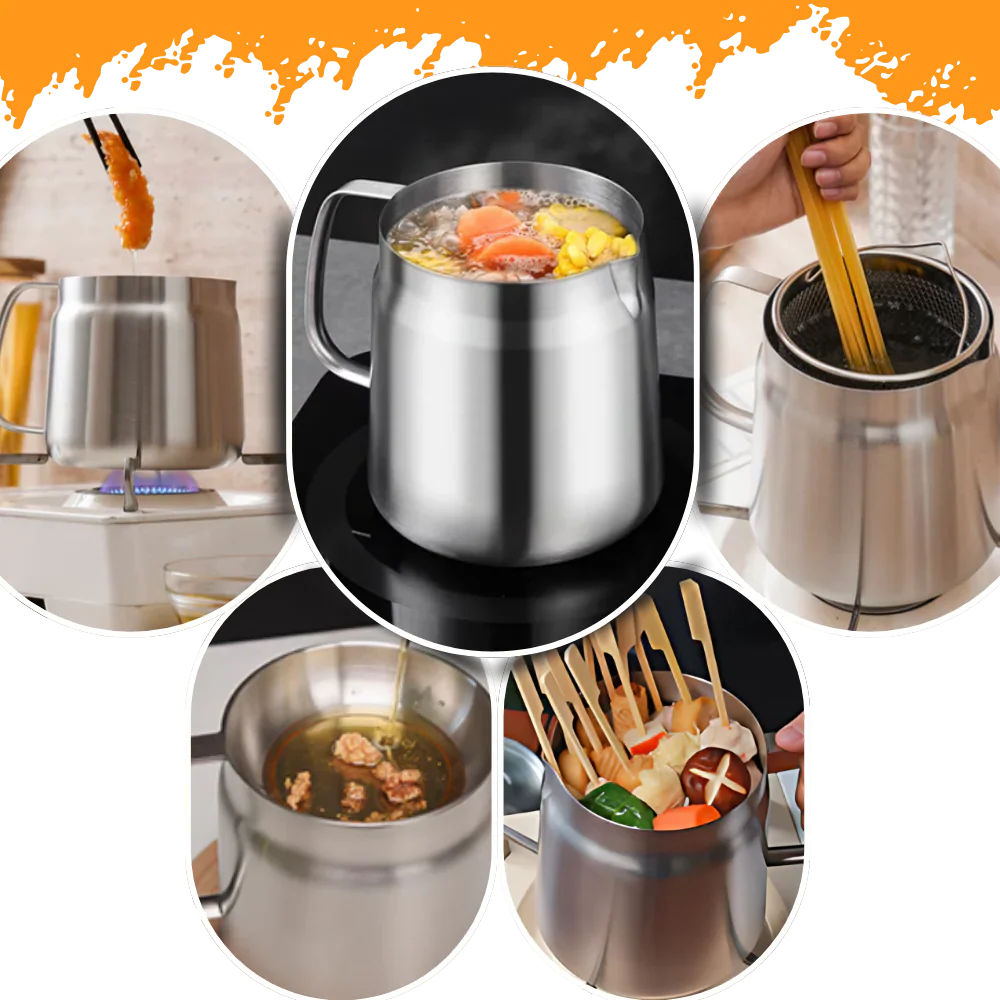 2-in-1 Stainless Steel Deep Frying Pot - Image 3