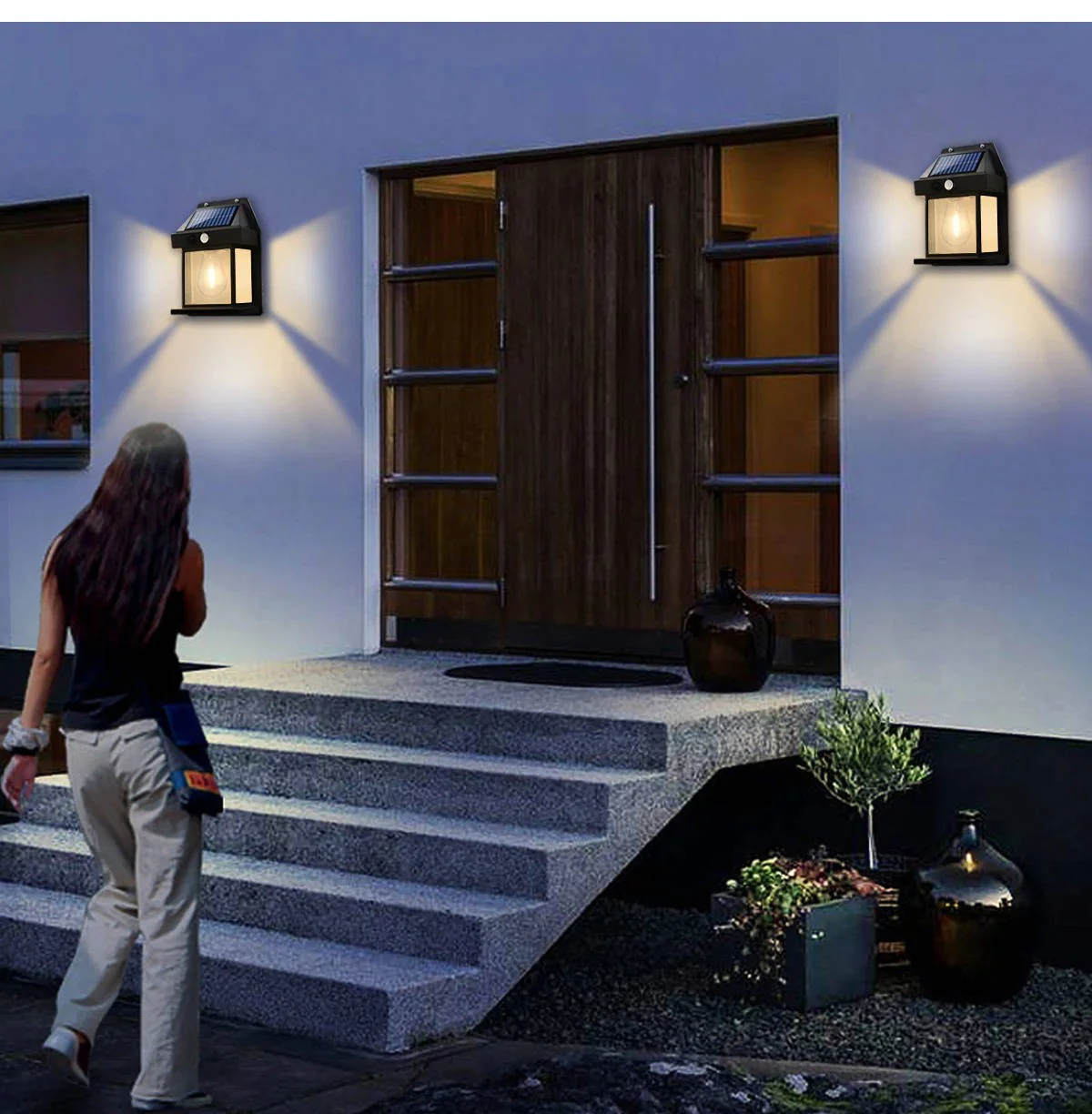 2 Set Solar Wall Lamp Outdoor - Image 8