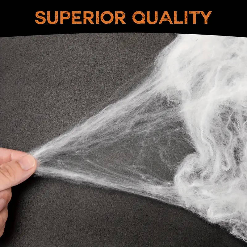 200 Sqft Spider Webs Halloween Door Decorations With Fake Spiders - Image 5