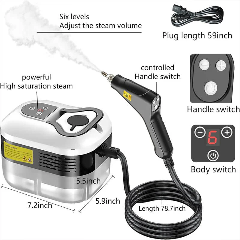 2500W High Pressure Steam Cleaner with Gloves - Image 10