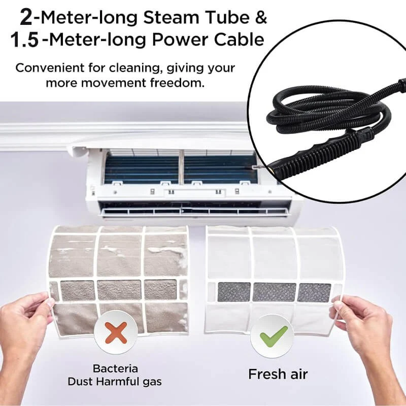 2500W High Pressure Steam Cleaner with Gloves - Image 8