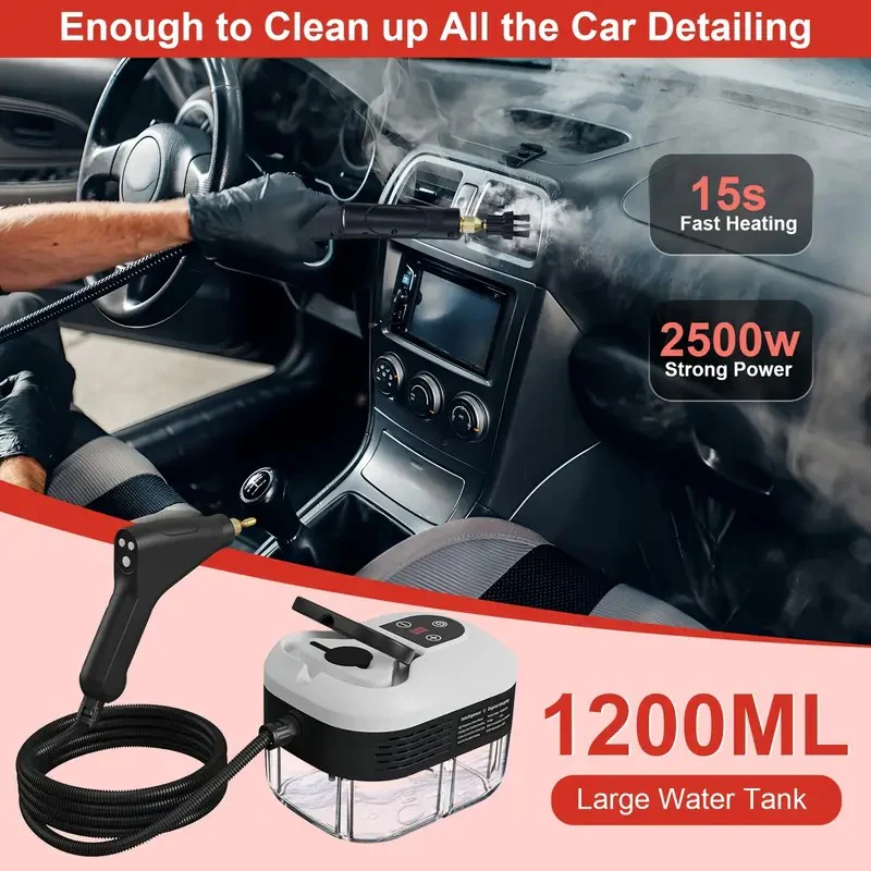 2500W High Pressure Steam Cleaner with Gloves - Image 9