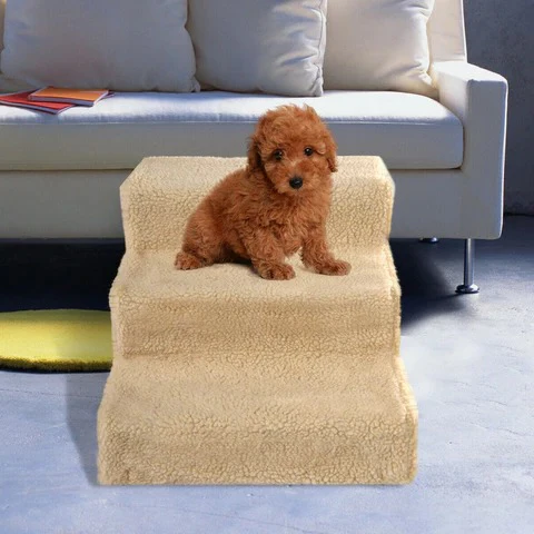 3 Step Portable Dog Stairs For Tall Bed - Image 8