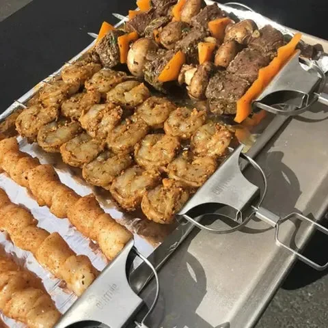 Three-prong grill skewer set - Image 3