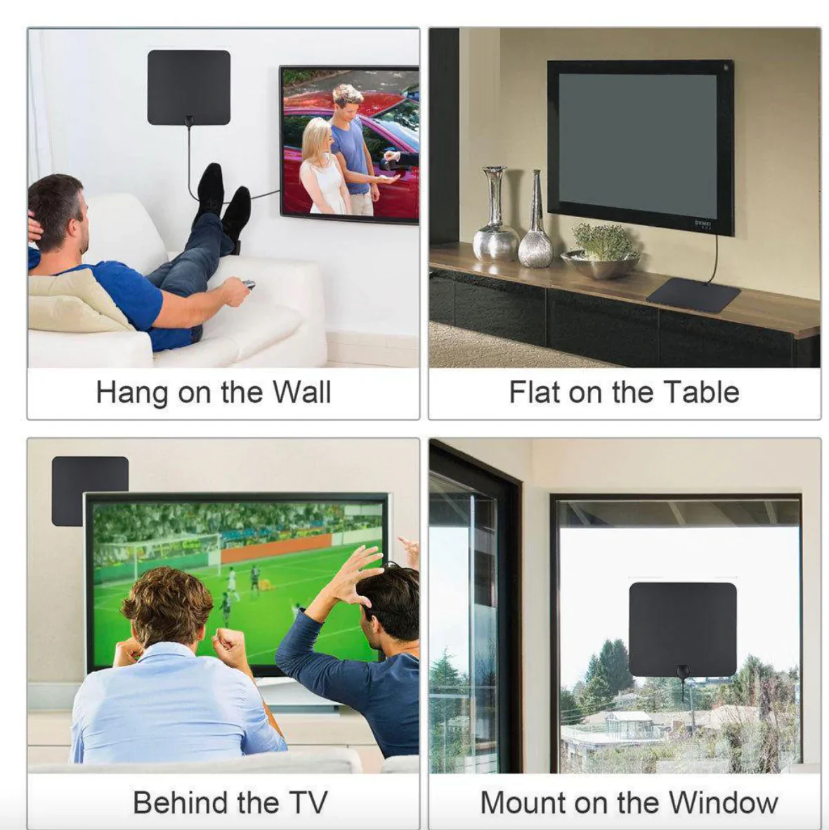 300 Miles Indoor Digital Amplified HDTV Antenna W/ Signal Booster - Image 2