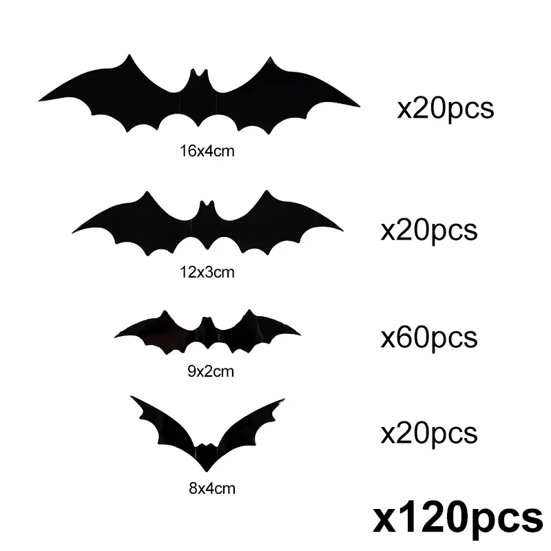 3D PVC Halloween Bats Wall Stickers - Image 6