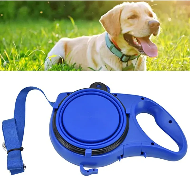 4-in-1 Multifunctional Dog Leash with Water Bottle & Bowl - Image 3