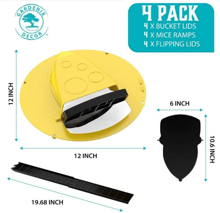 4-Pack Bucket Lid Mouse Trap - Image 5