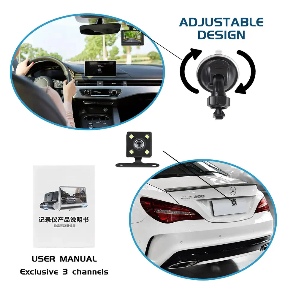 4" Touch Screen Front and Rear Dash Cam - Image 8