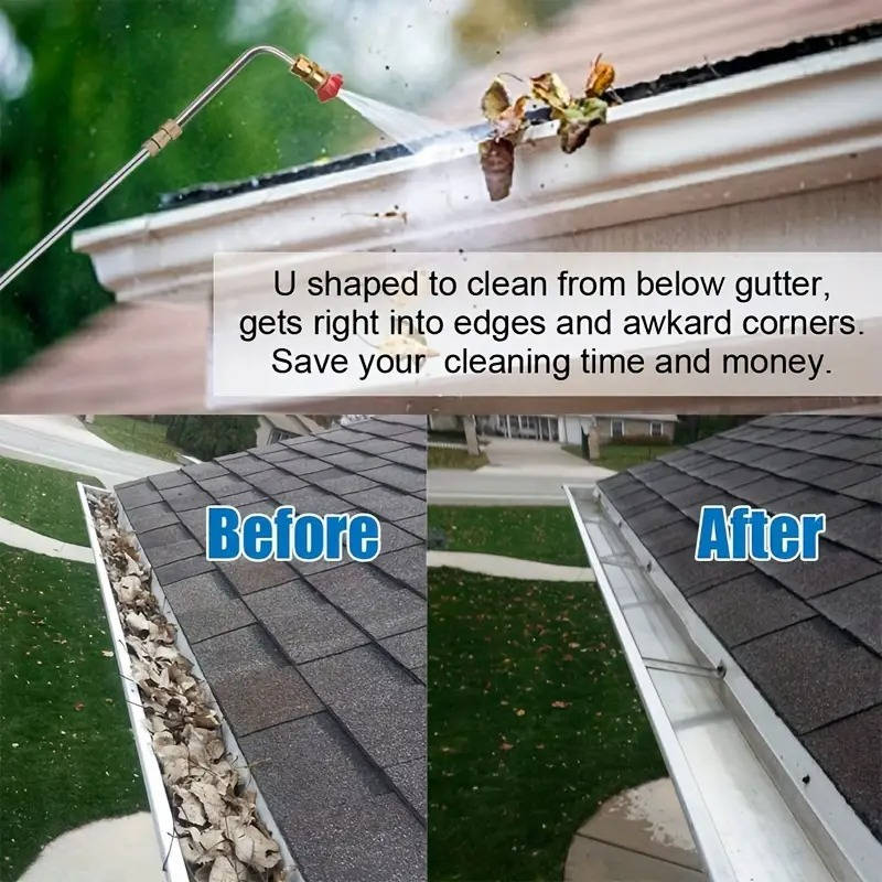 4000 PSI Telescoping High Pressure Power Washer Extension Wands For Gutter & Roof Drainage & Walls Cleaning - Image 3