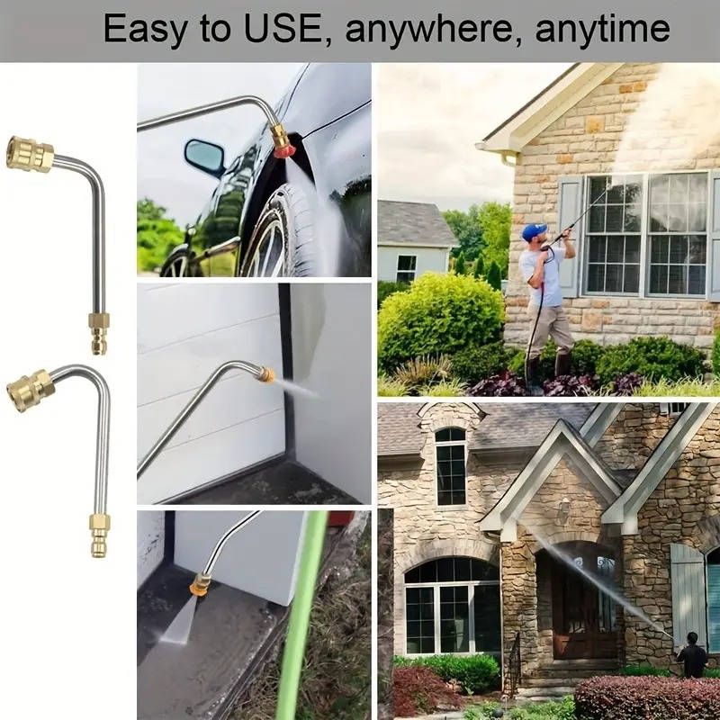 4000 PSI Telescoping High Pressure Power Washer Extension Wands For Gutter & Roof Drainage & Walls Cleaning - Image 7