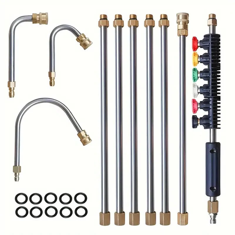 4000 PSI Telescoping High Pressure Washer Wand Set for Gutter & Roof Drainage & Walls Cleaning - Image 2
