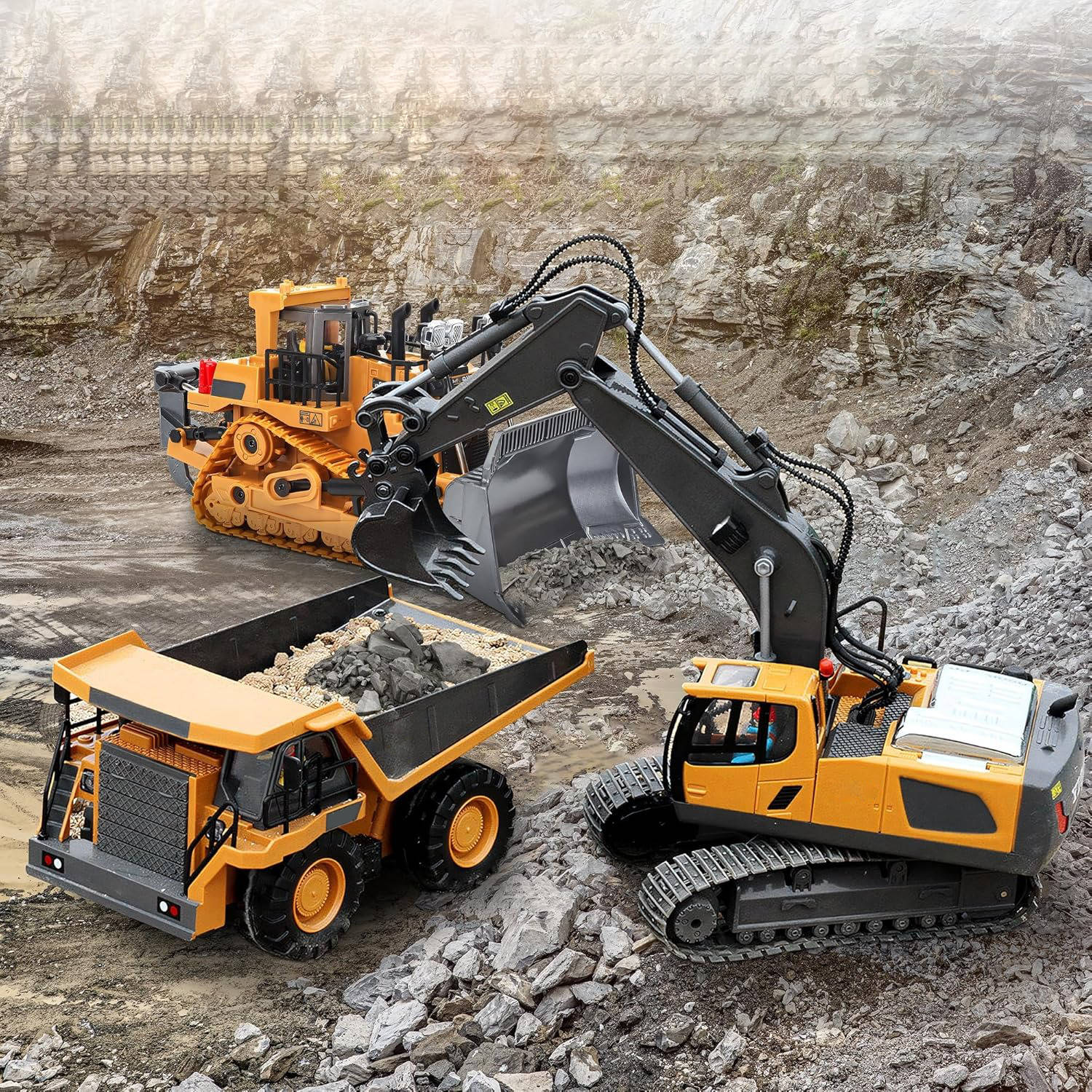 4WD Remote Control Excavator Bulldozer Dump - Image 6