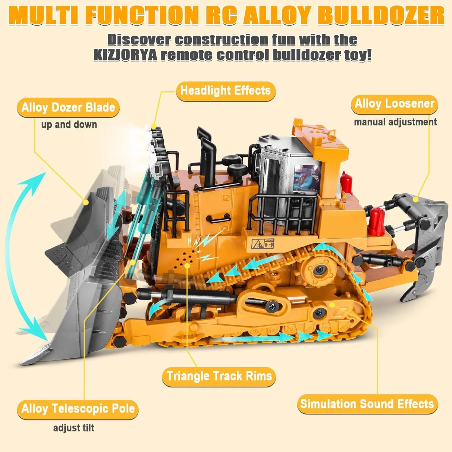 4WD Remote Control Excavator Bulldozer Dump - Image 9