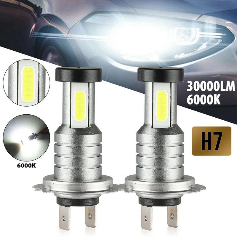 4x H7 LED Headlight Bulb Kit - Image 5
