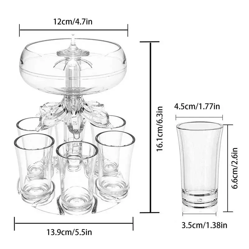 6 Shot Glass Drink Dispenser - Image 5