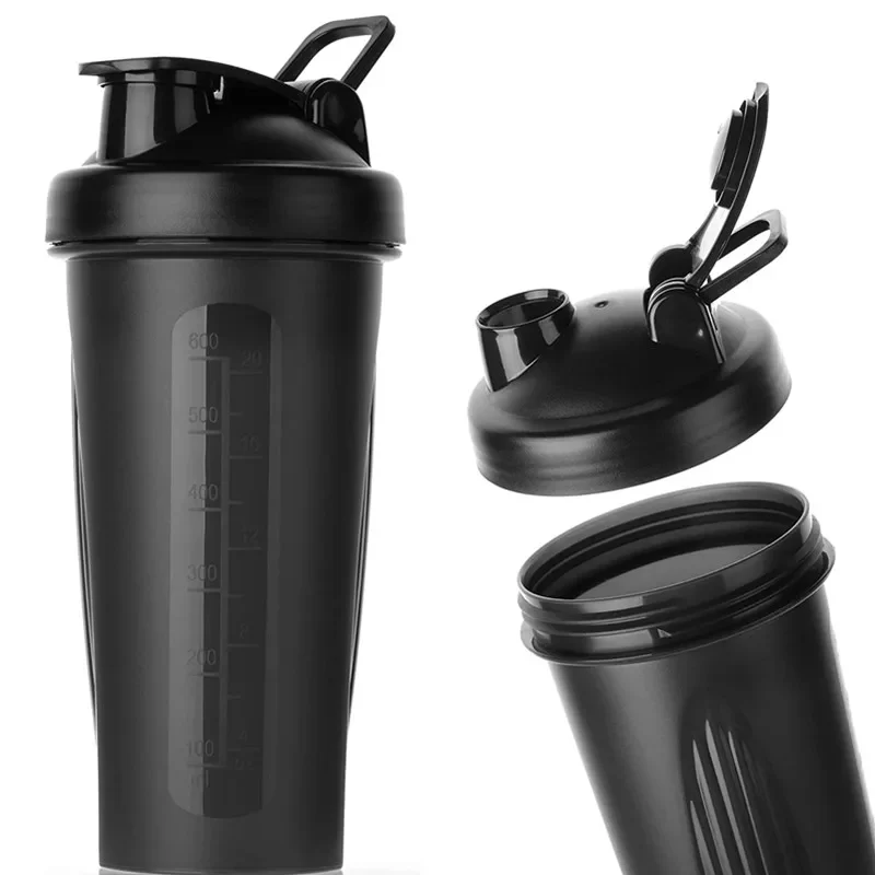600ml Leak-Proof Protein Shaker Bottle with Mixing Ball - Image 4