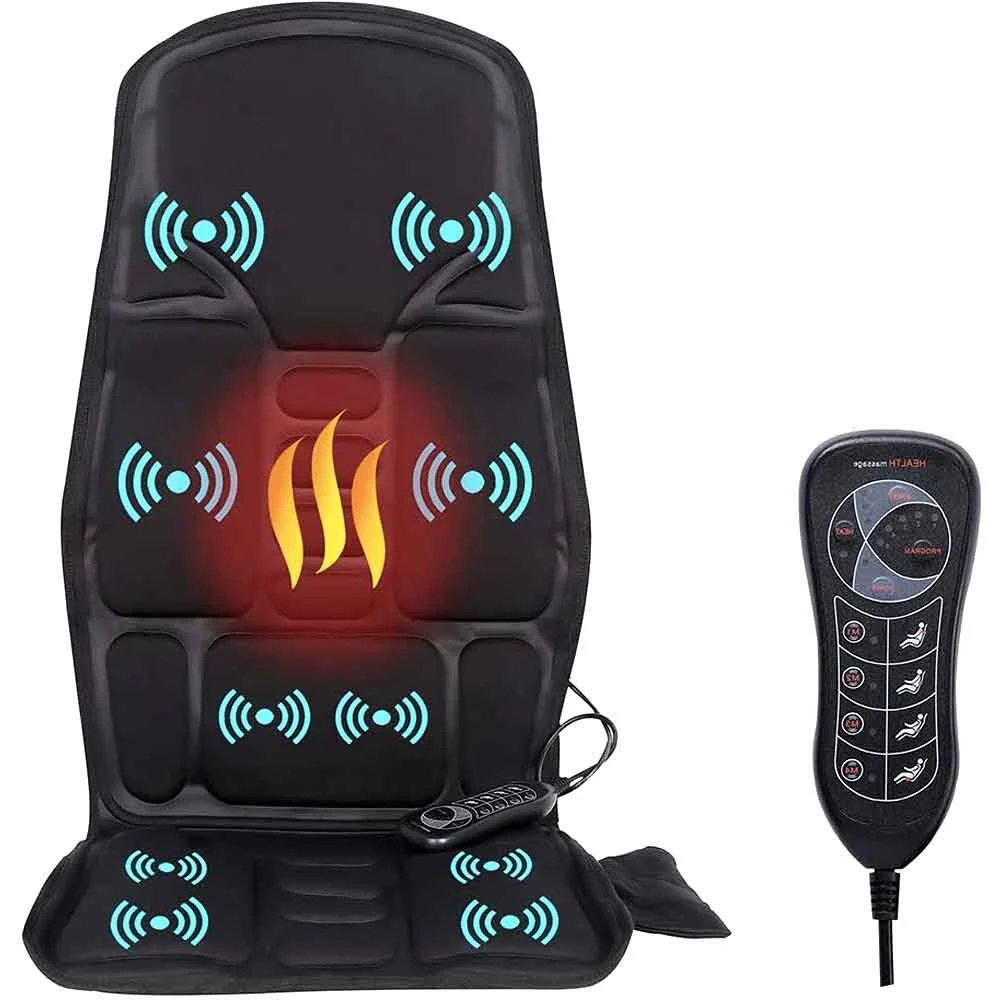 8 Mode Massage Chair Pad With Heated Back Neck Cushion For Car & Home - Image 8