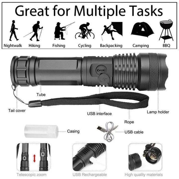 90000 Lumens Xhp50.2 Most Powerful Flashlight - Image 7
