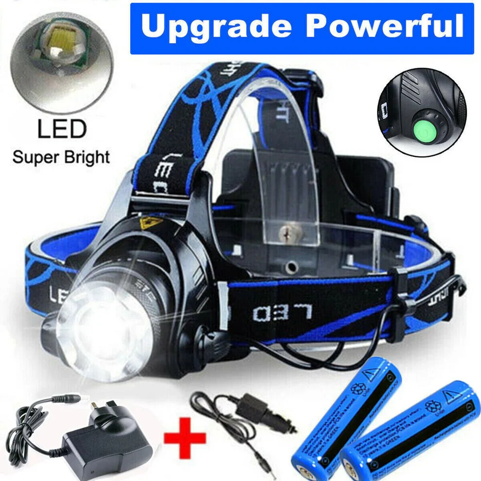 990000LM Rechargeable LED Headlamp - Image 2