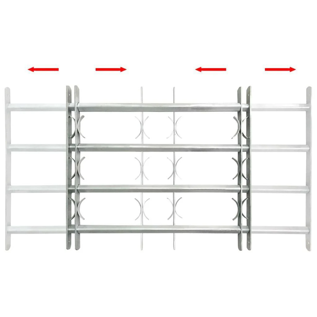 Adjustable safety grille for windows with 3 crossbars 700-1050 mm - Image 2