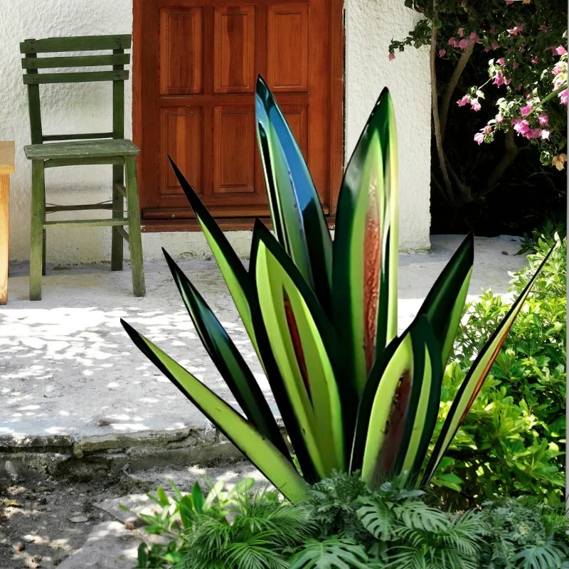 Agave Americana Metal Decorative Plant - Image 4