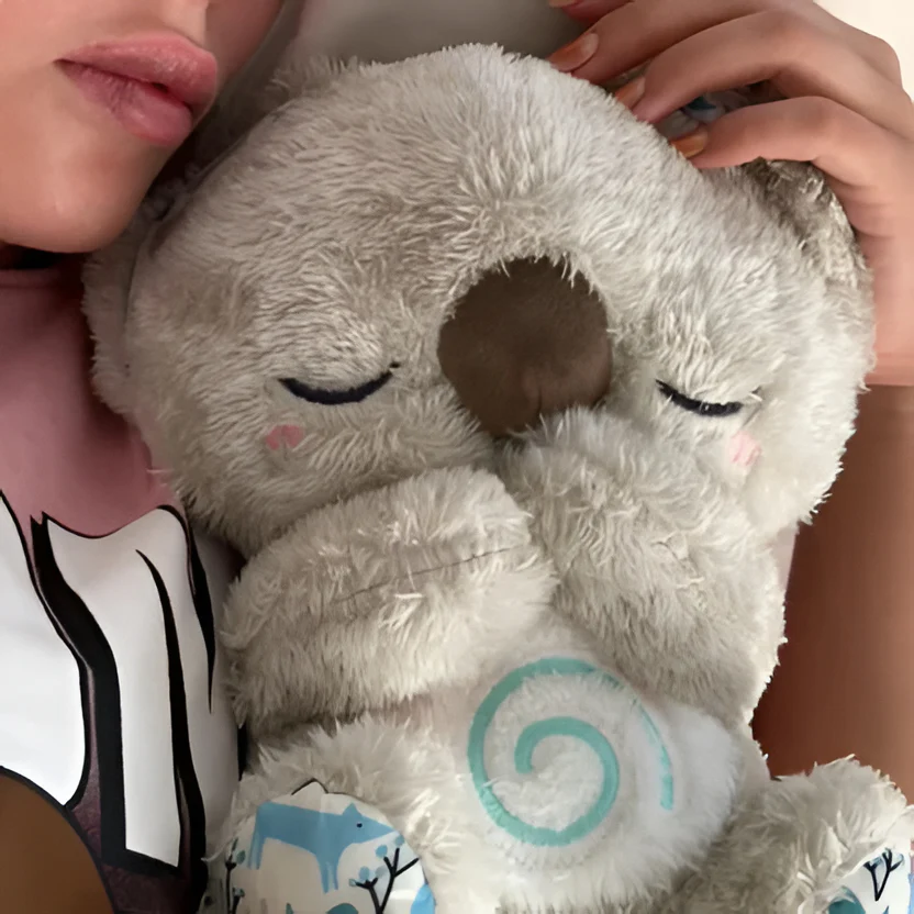 Anxiety Relief Koala Plush Toy with Music, Lights and Rhythmic Breathing Motion - Image 3