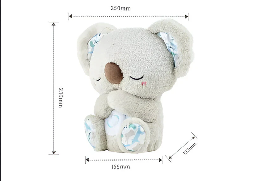 Anxiety Relief Koala Plush Toy with Music, Lights and Rhythmic Breathing Motion - Image 5