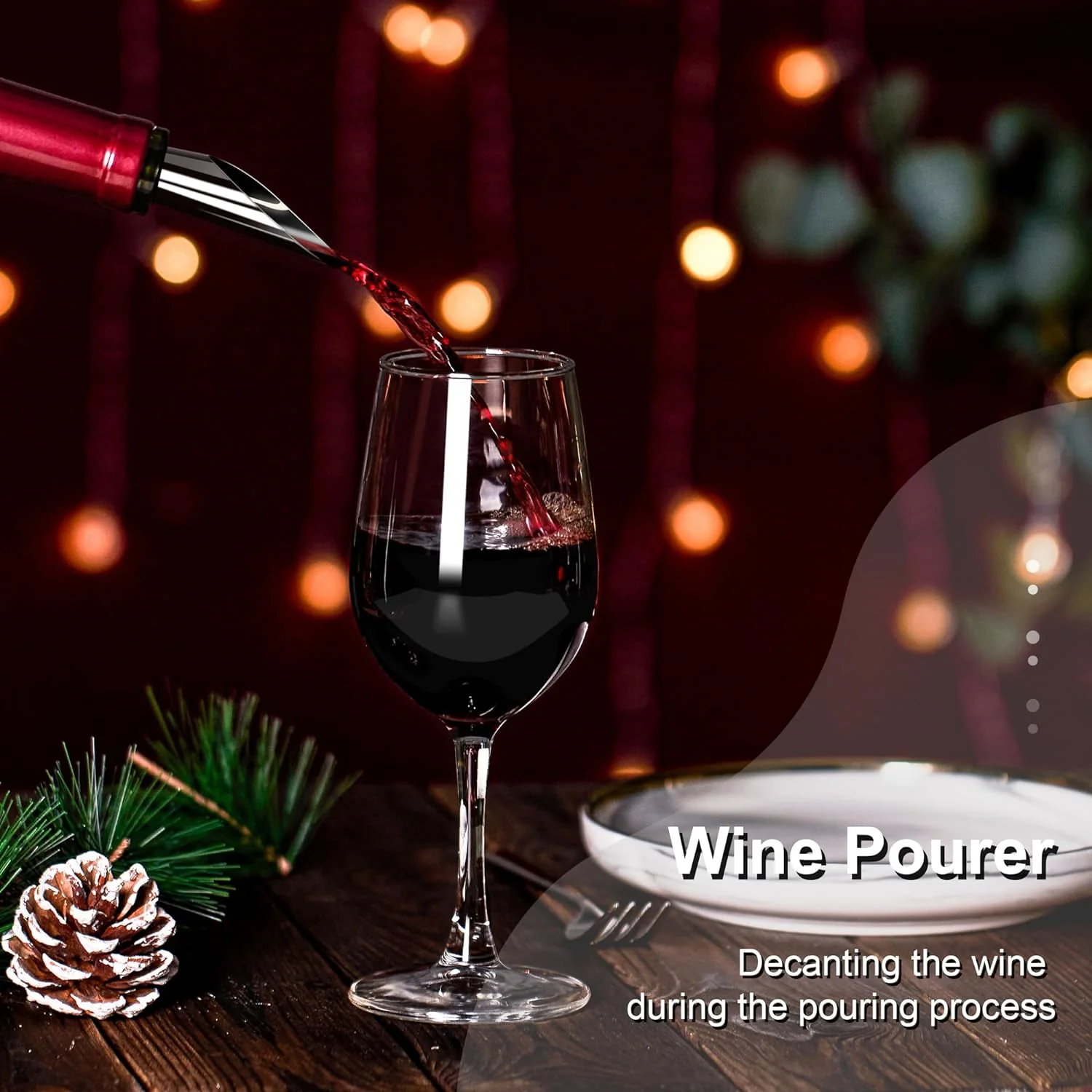 Electric Wine Bottle Opener Set with Vacuum Preserver, Automatic Corkscrew, Foil Cutter, Charging Base, Up to 30 Bottles per Charge - Image 3