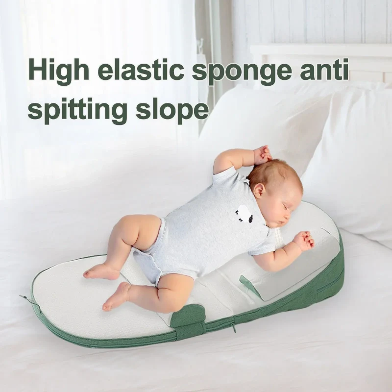Baby Wedge Side Sleeping Pillow Bed Reflux Anti Roll Newborn Bed - Image 5