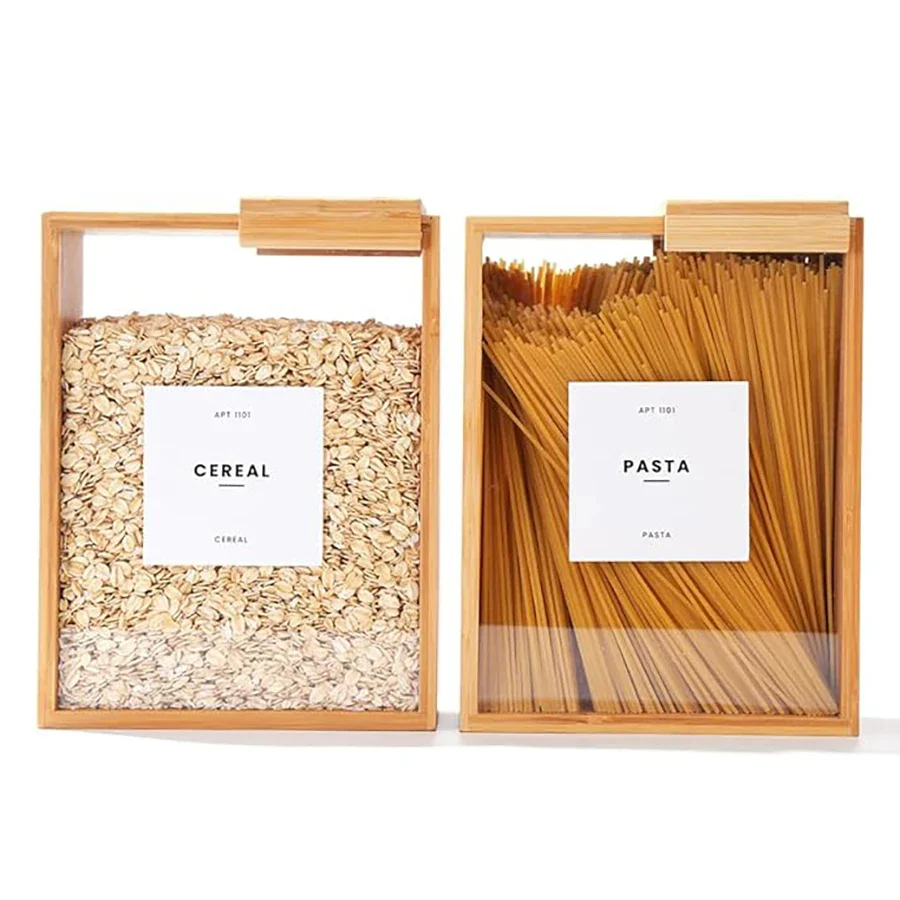 Bamboo Cereal Dispenser and Food Storage Container - Image 3