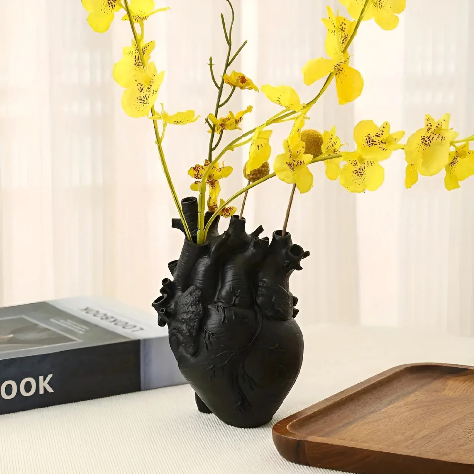 Bamboo & Wood Lively Heart-Shaped Vase - Image 4