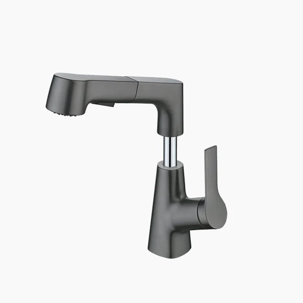 Bathroom Faucet With Rotating Retractable Hand Shower - Image 7
