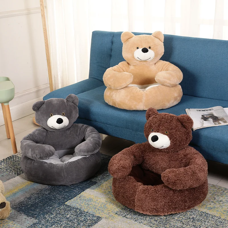 Bear Shaped Winter Plush Pet Dog Bed - Image 5