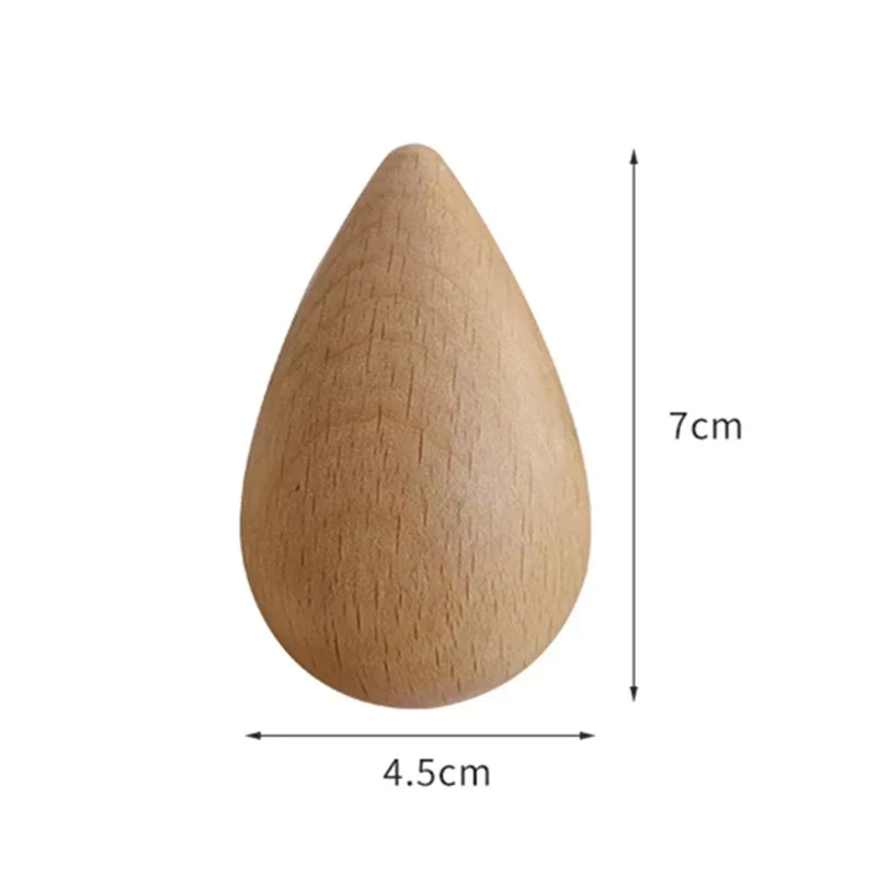 Beech Wood Water Drop Wall Coat Holder - Image 2
