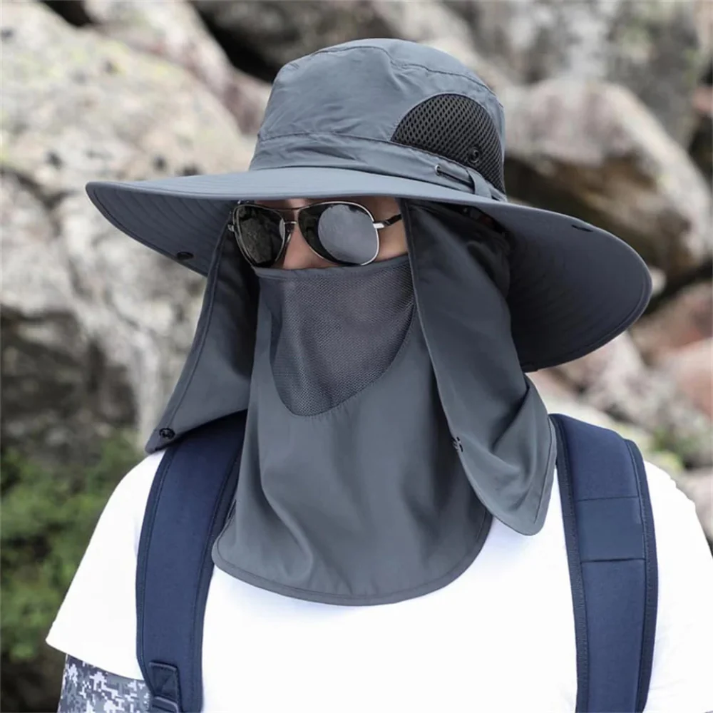 Breathable Wide Brim Outdoor Sun Protection Fishing Hat - Image 6