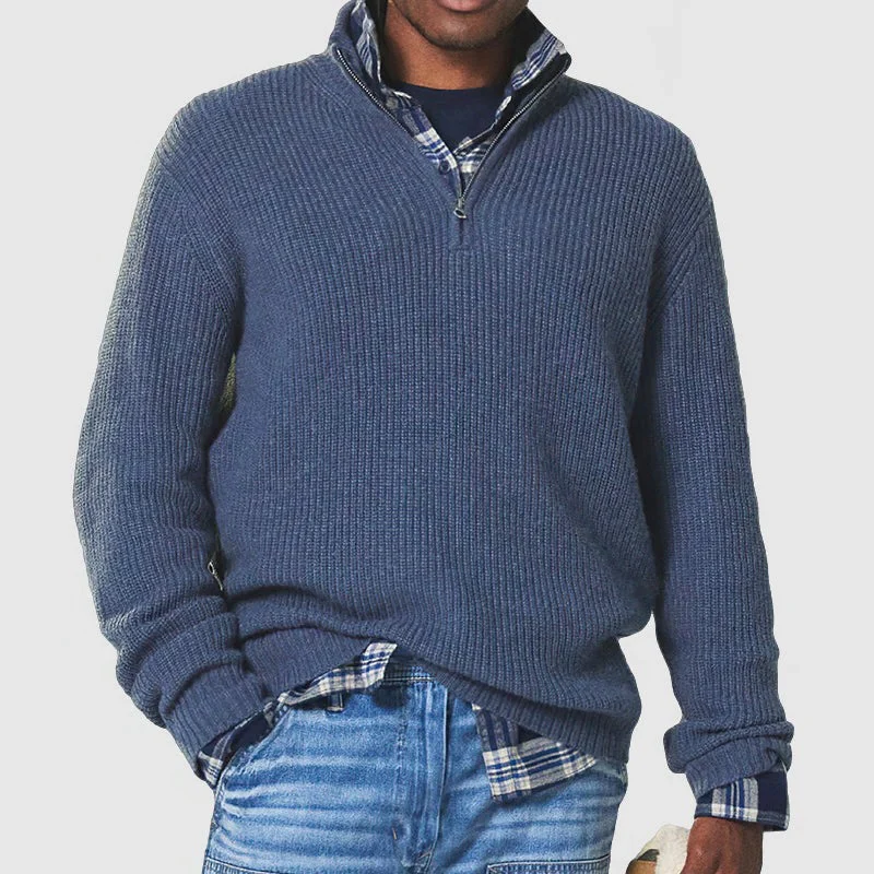 Business Casual Pullover with Zipper - Image 3