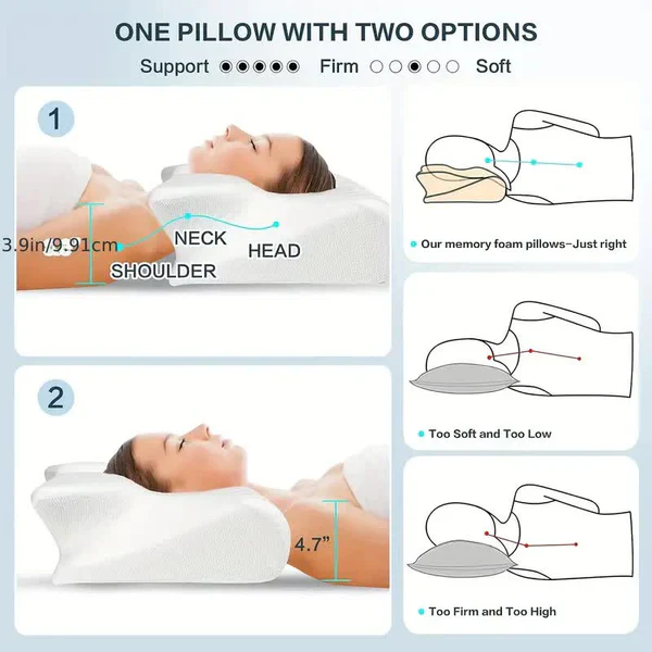 Butterfly Shape Pillow with Armrests - Ideal for Side and Back Sleepers - Image 2