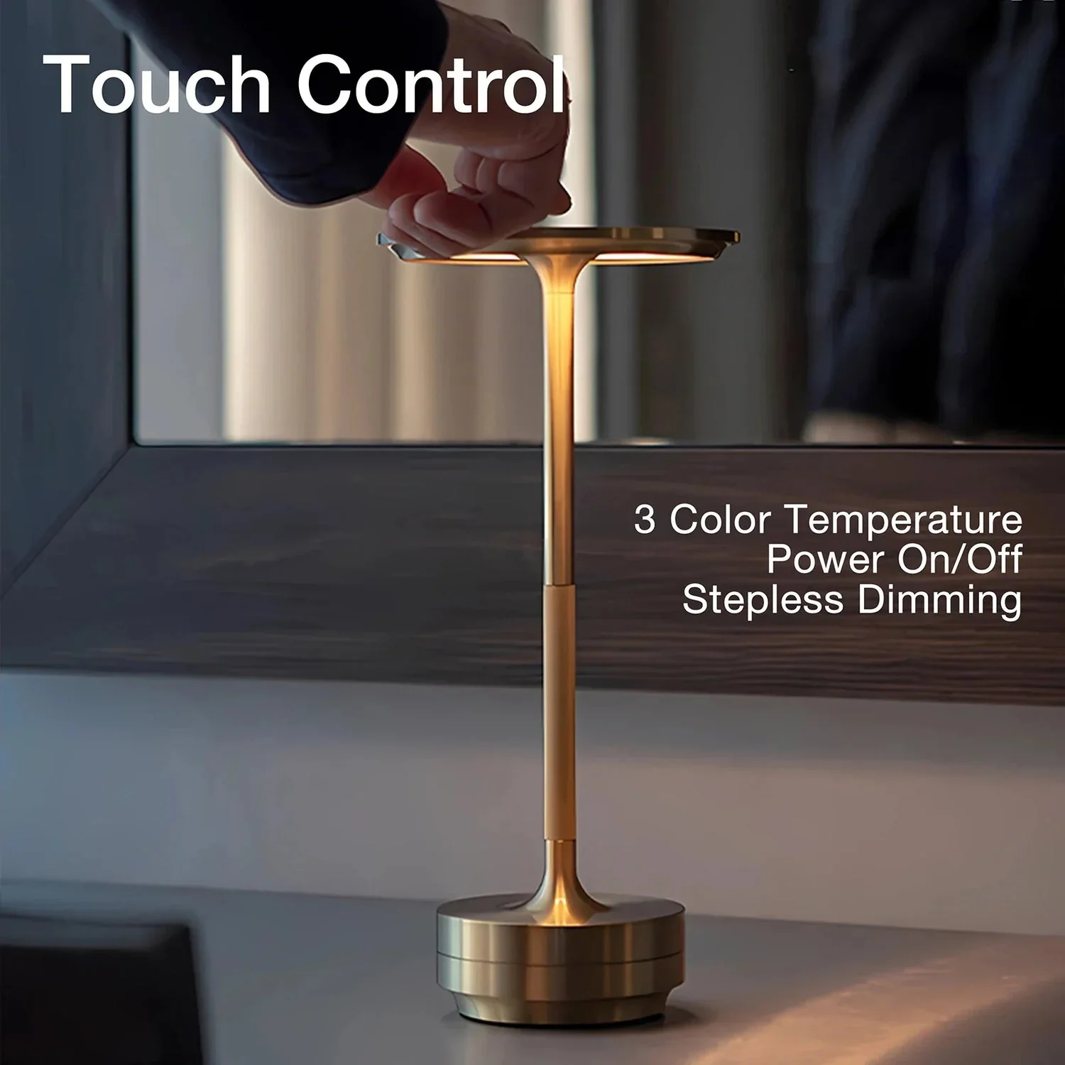 Cable-Free Rechargeable Modern Aura Table Lamp - Image 8