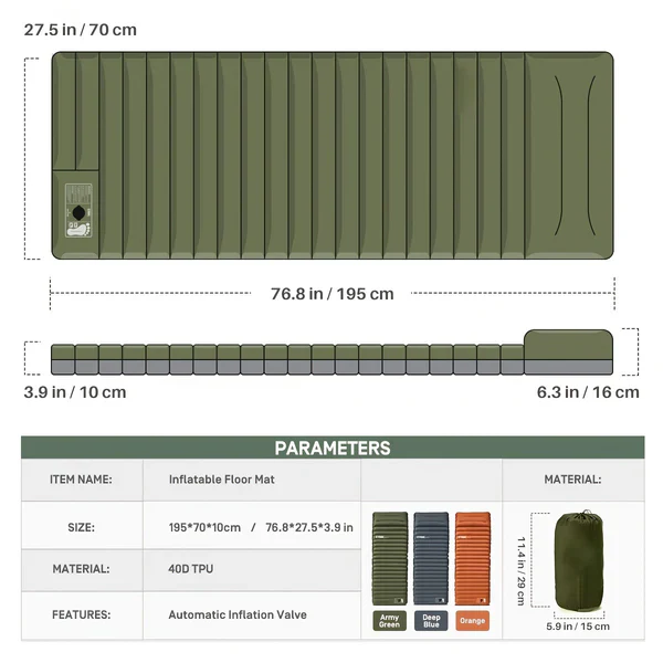 Camping Inflatable & Portable Mattress - Image 6