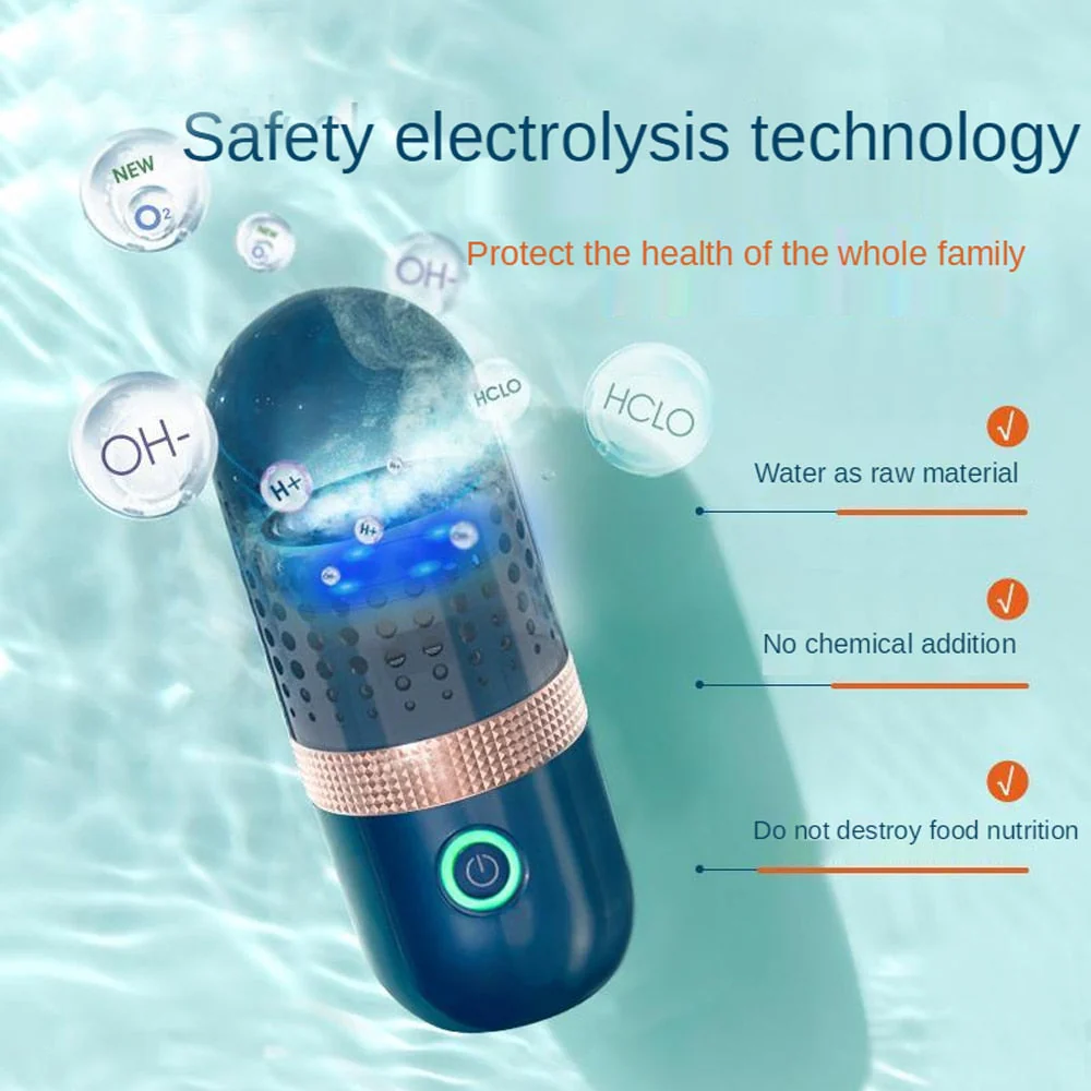 Capsule Vegetable Washing Machine | Automatic Fruits & Vege Disinfector Home Pesticide Cleaner - Image 4