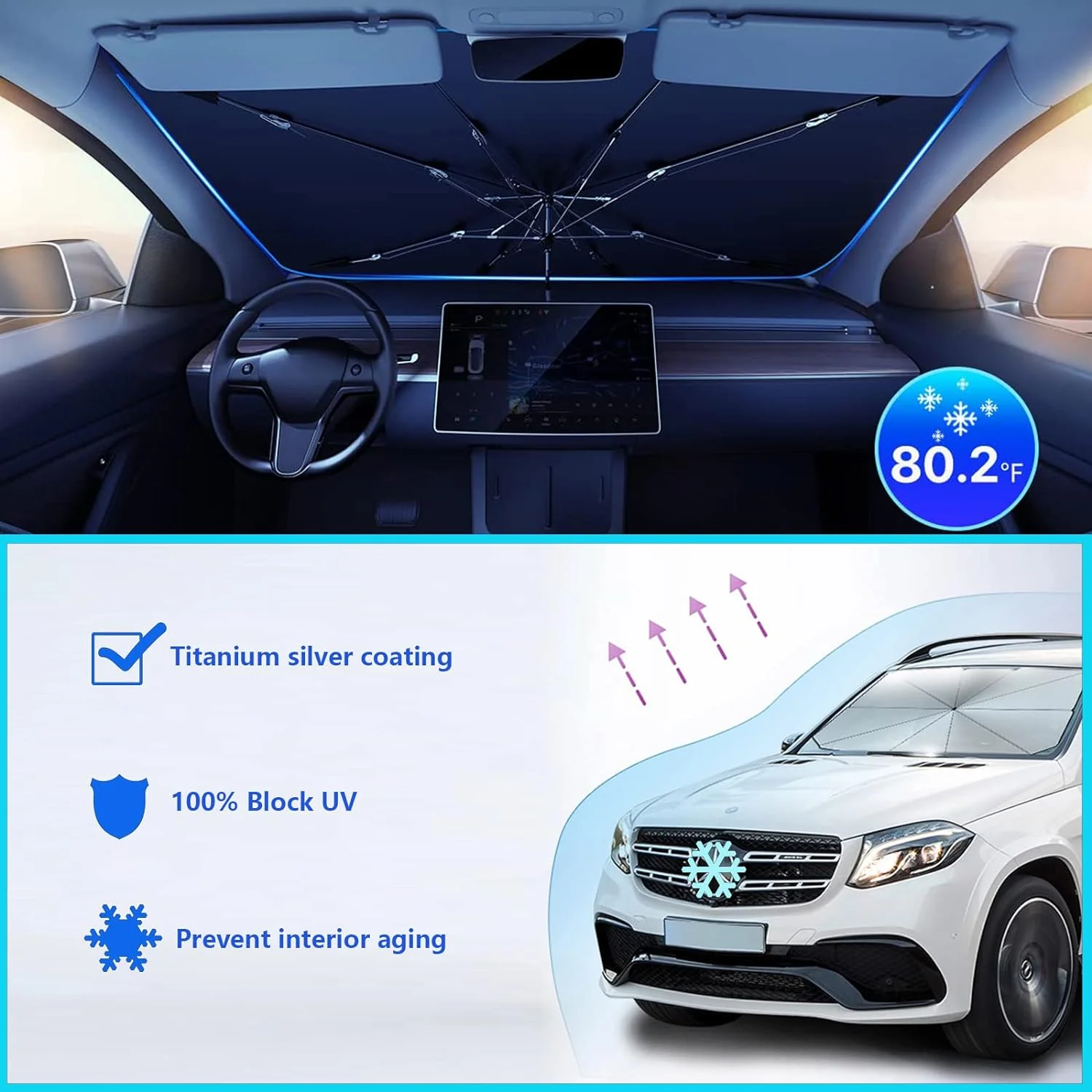 Car Windshield Sun Shade - Image 6