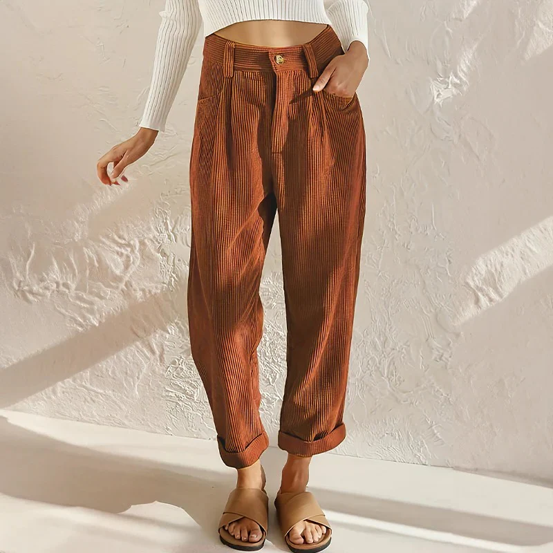 Casual Corduroy Pants For Women - Image 3