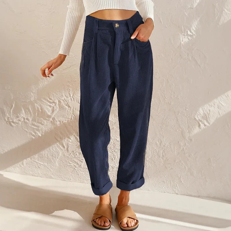 Casual Corduroy Pants For Women - Image 5